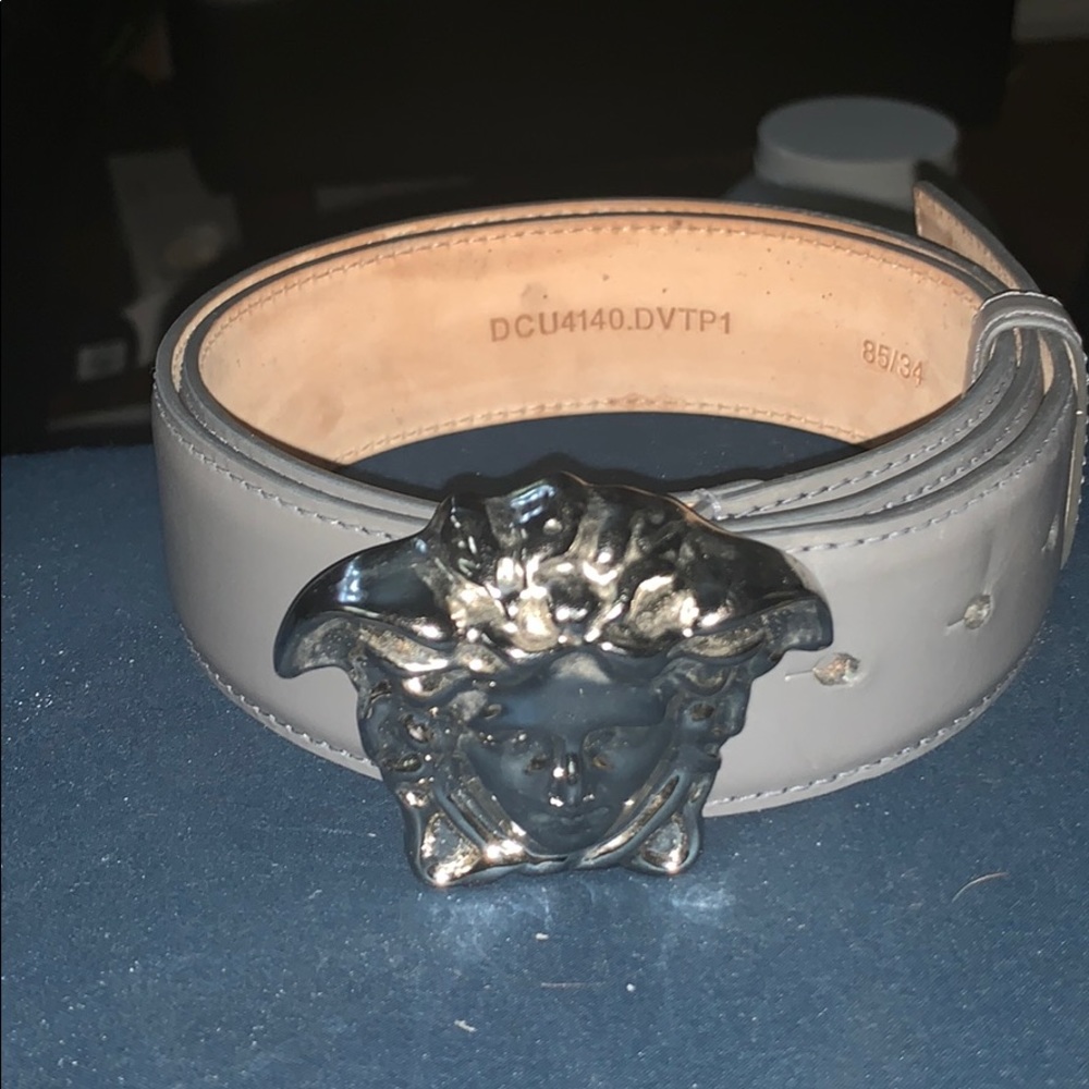 Versace belt grey and silver